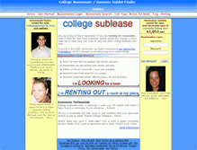 Tablet Screenshot of collegesublease.com